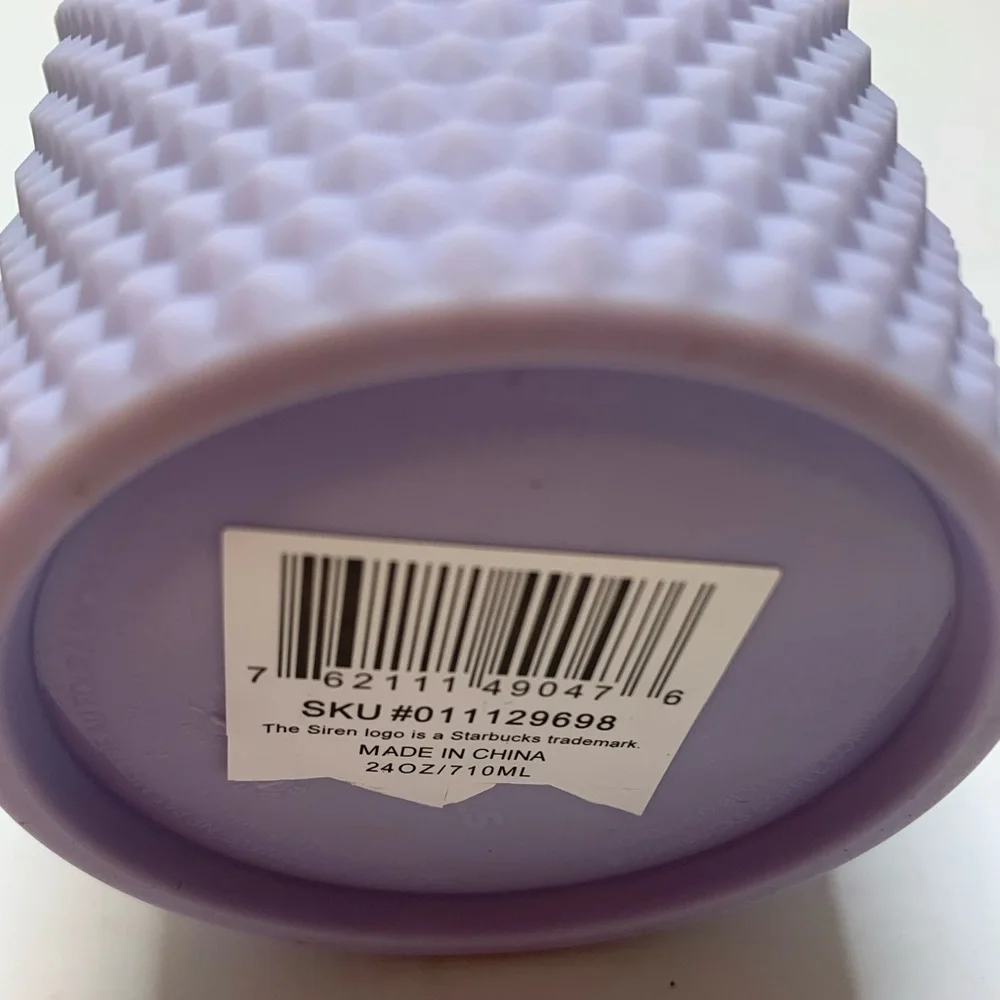STARBUCKS /2021 Icy Lavender purple matte studded 24‎ OZ Venti Tumbler /New